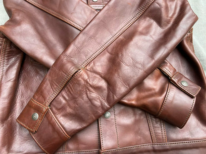 Aero Leather Brown Custom Jacket