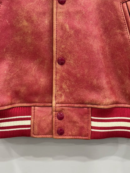 vintage supreme baseball leather jacket size S