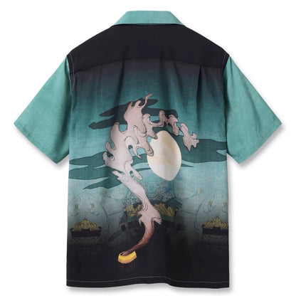 SUN SURF Rayon Hawaiian Short Sleeve Shirt