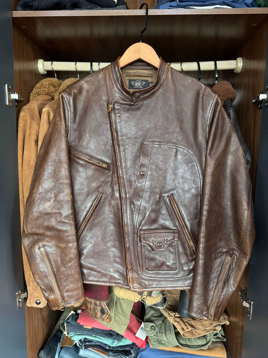RRL Leather Jacket with Slight Wear