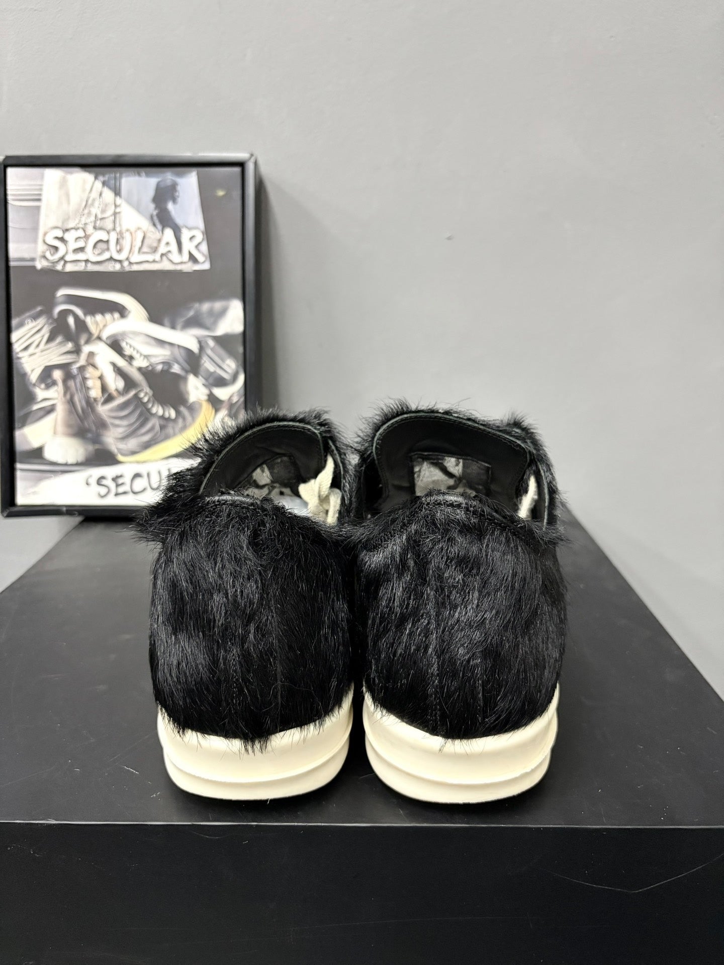 Rick Owens Horsehair High-Top Sneakers