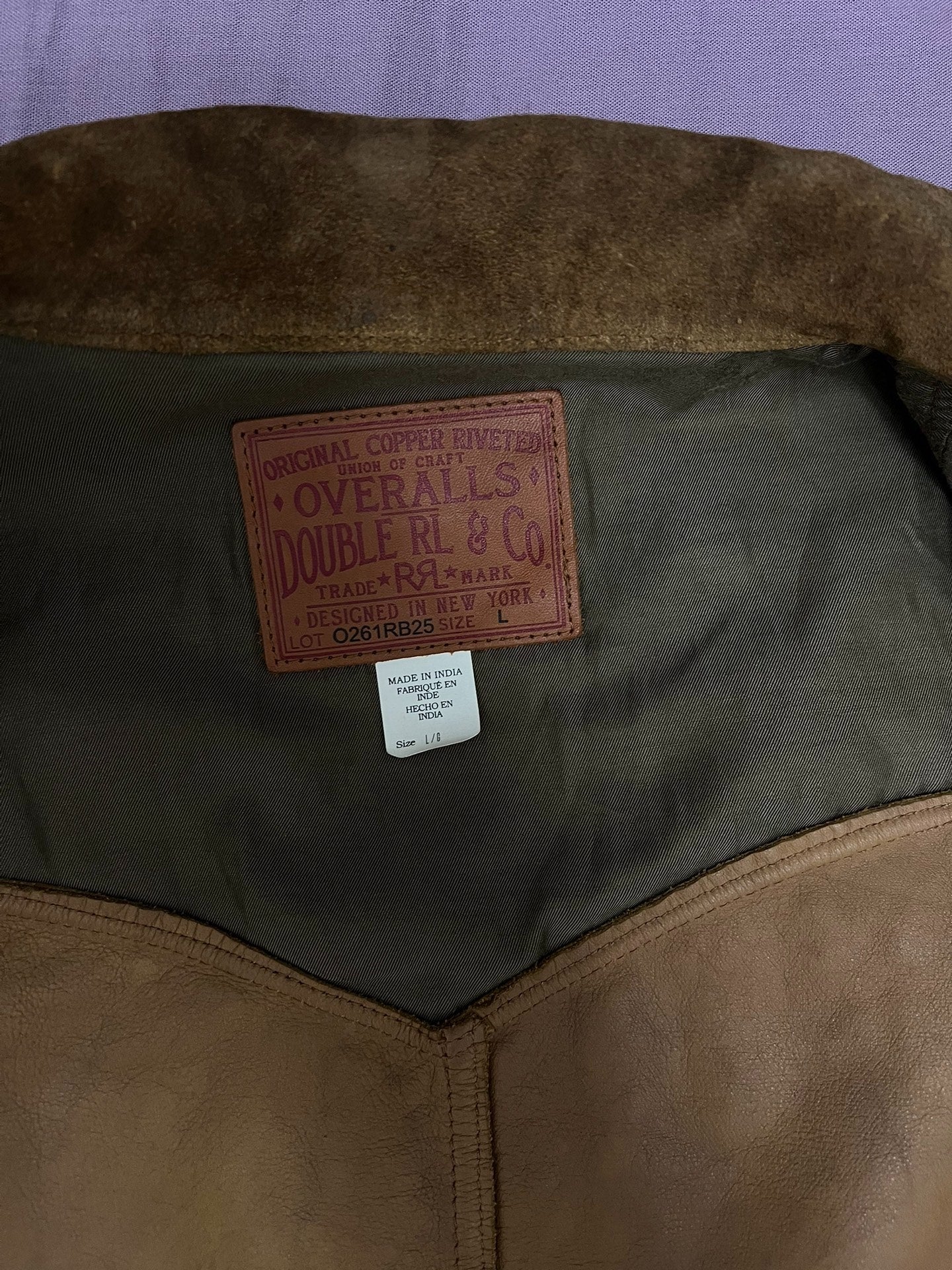 RRL 507 Three-Pocket Leather Jacket
