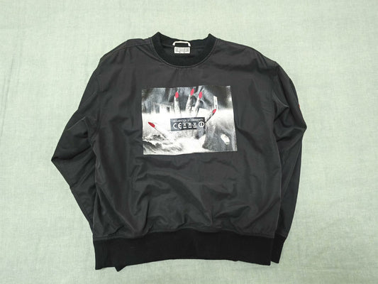 cavempt graphic black sweatshirt in large