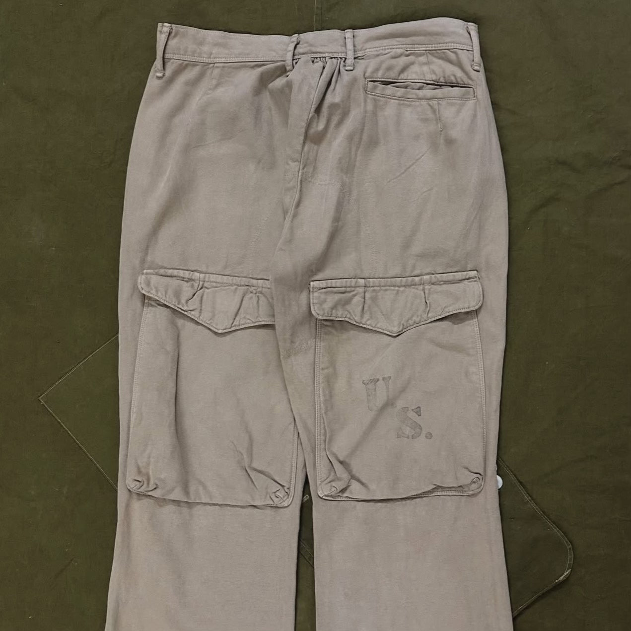 Vintage Kapital Beige Canvas Flare Pants