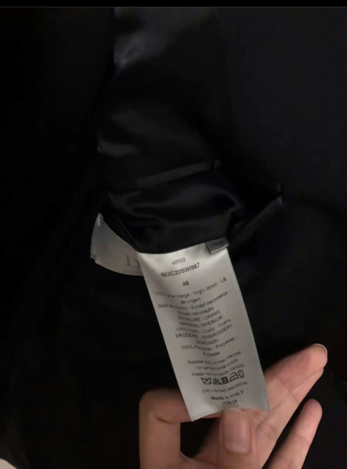 DIOR HOMME Portrait Suit Jacket