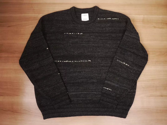 VISVIM AMPLUS KNIT GRADIENT BLACK Size 3