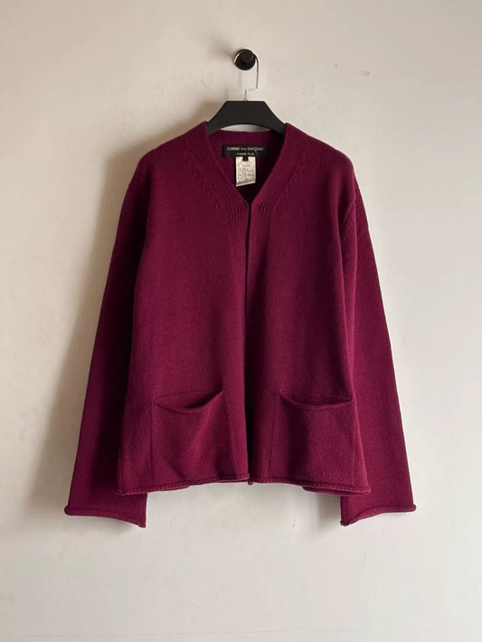 Comme des Garçons AW2000 Bordeaux Red Sweater