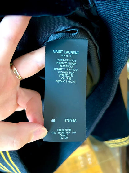 saint laurent black velvet jacket