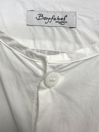 bergfabel collarless paper cotton shirt