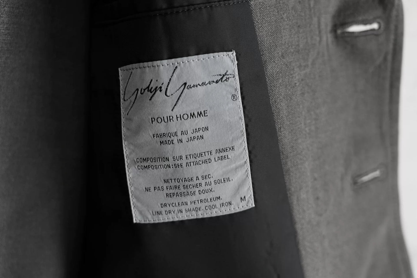 Yohji Yamamoto Gray Silk Jacket