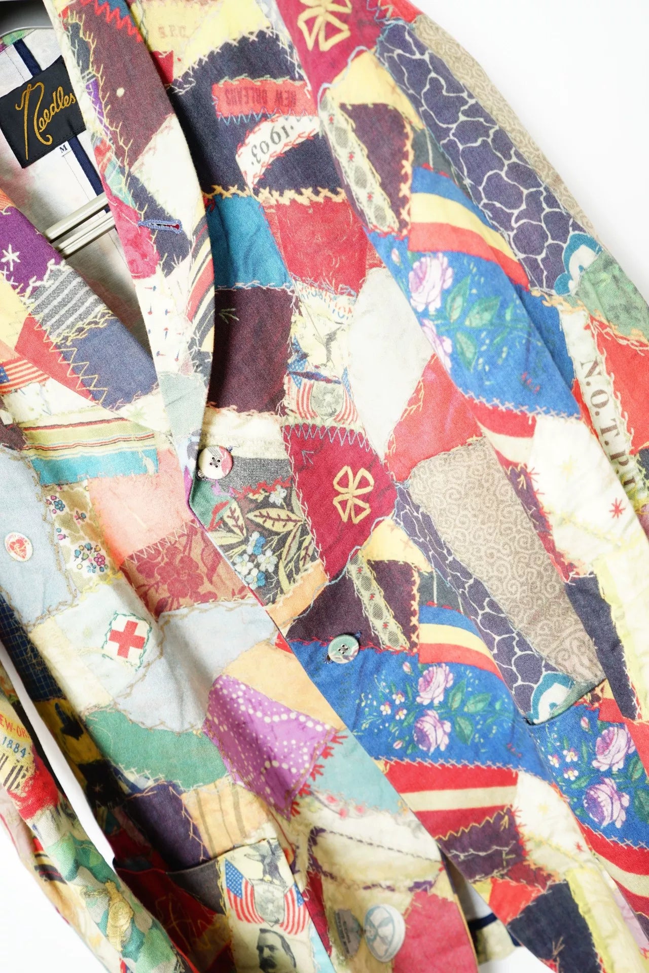 Needles Retro Patchwork Floral Spring-Summer Blazer