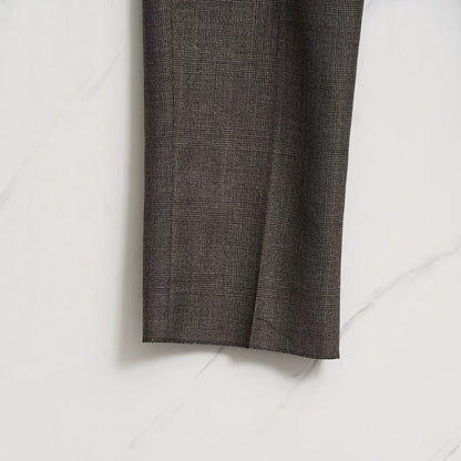 Saint Laurent Brown Check Drawstring Trousers