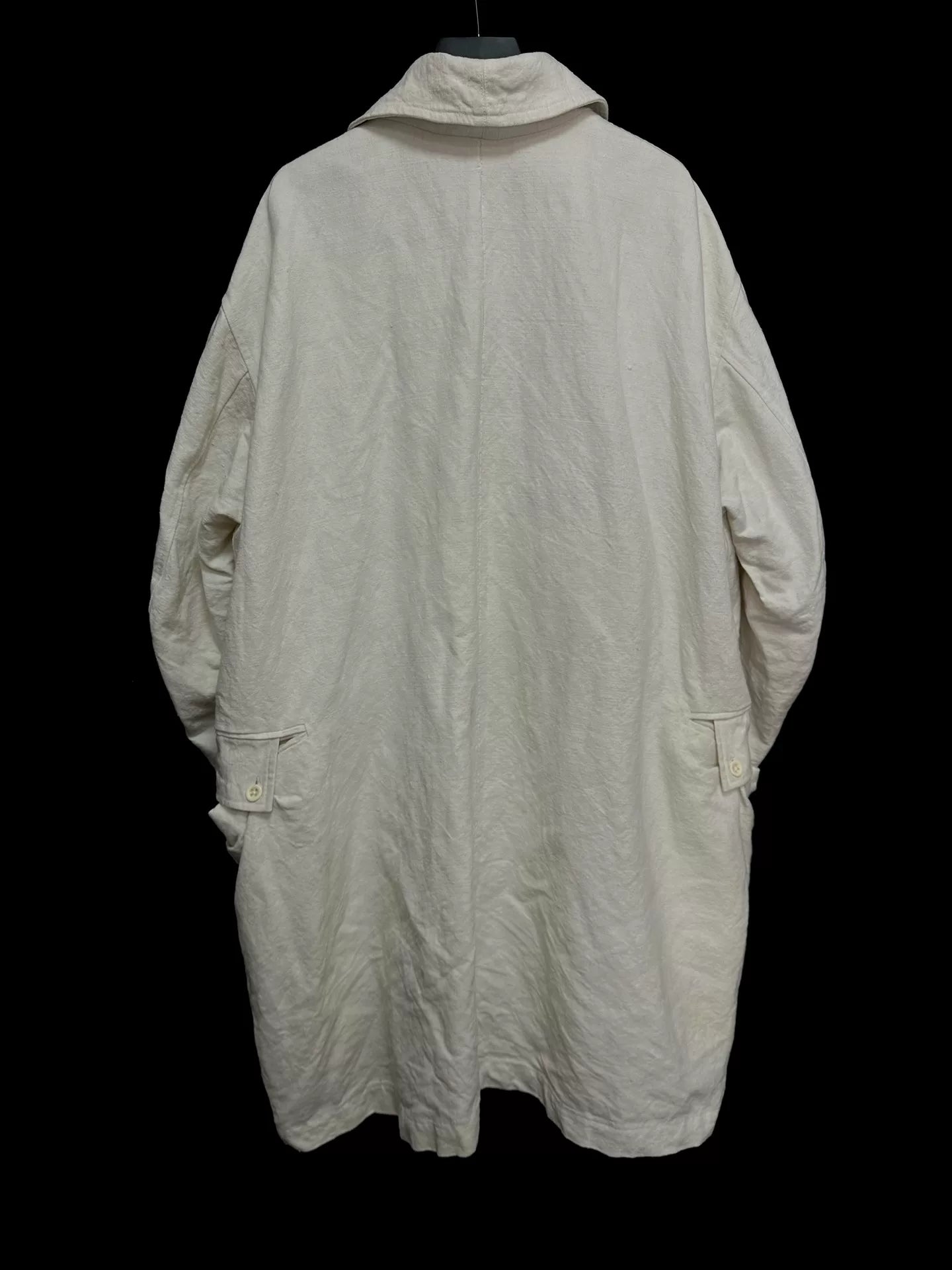 andrew driftwood tea-dyed linen coat