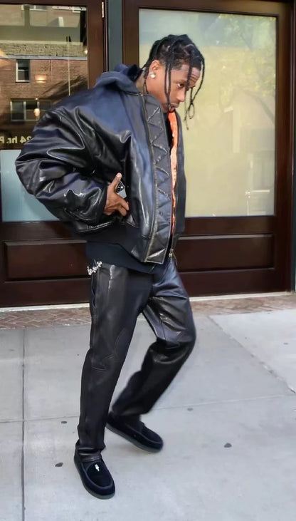 Chrome Hearts Flerkne Leather Carpenter Pants