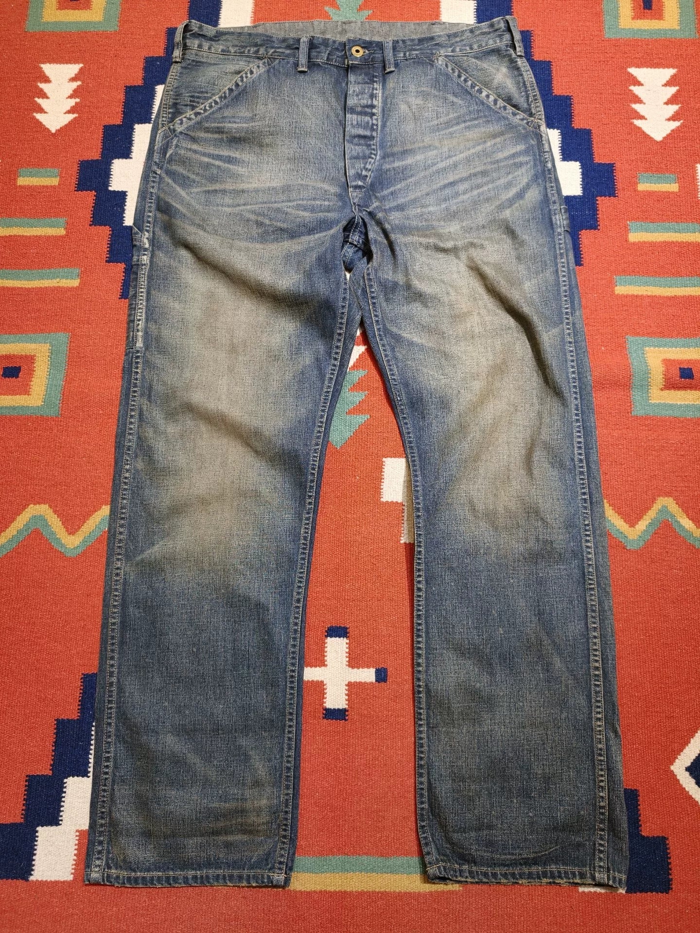 RRL Limited Yellow Mud Wash Jeans