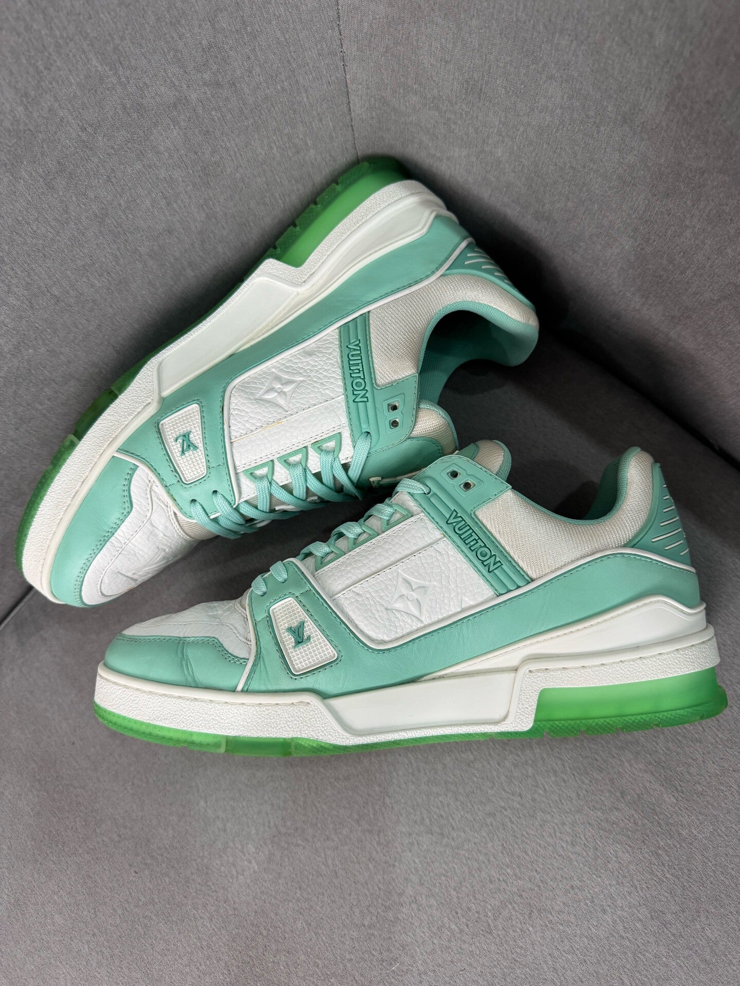 Louis Vuitton Trainer Tiffany Green Size 41