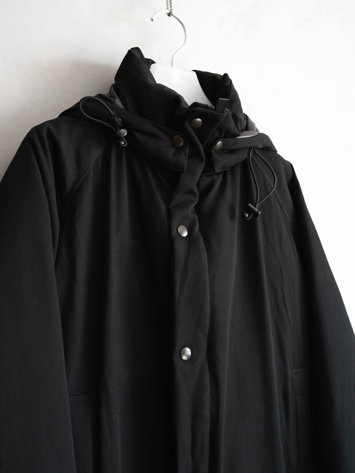 Yohji Yamamoto Black Hooded Down Jacket
