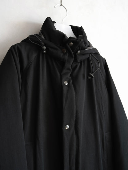 Yohji Yamamoto Black Hooded Down Jacket
