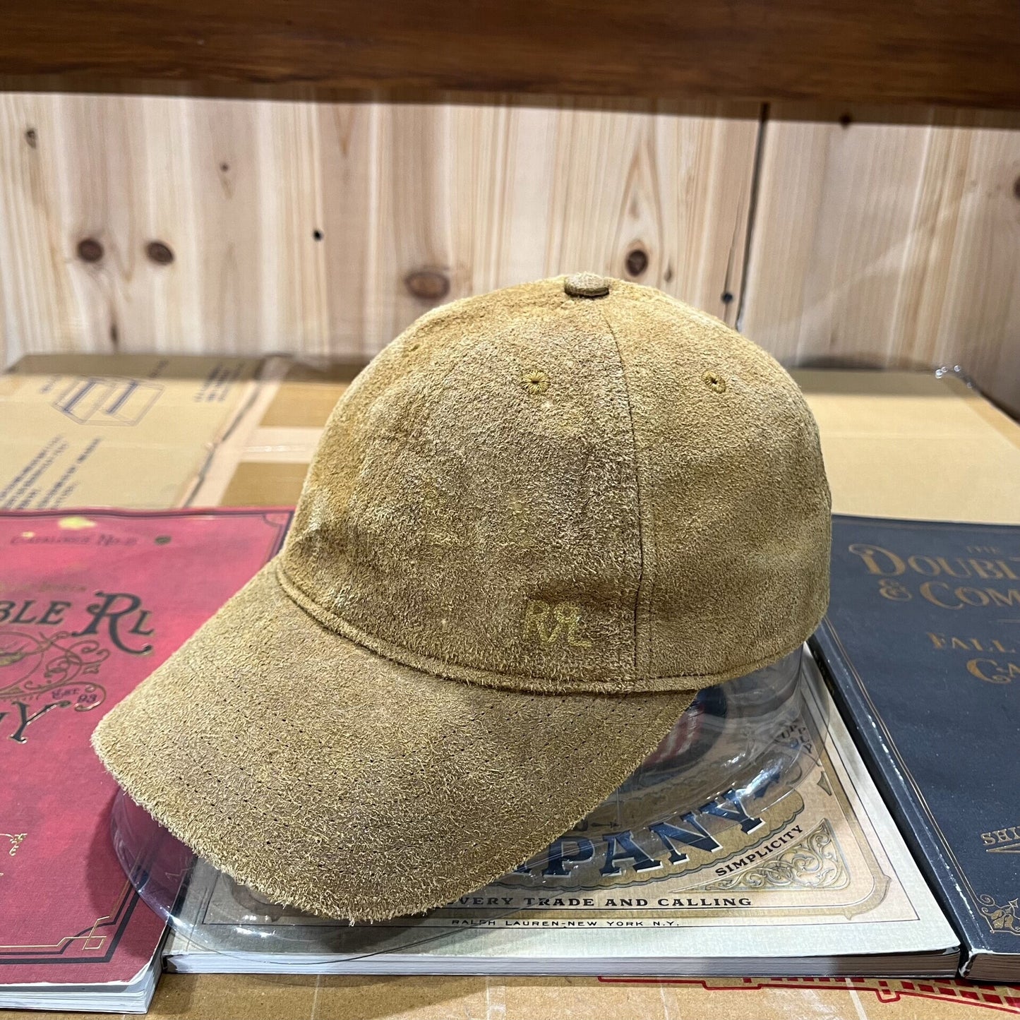 RRL Suede Baseball Cap by Ralph Lauren