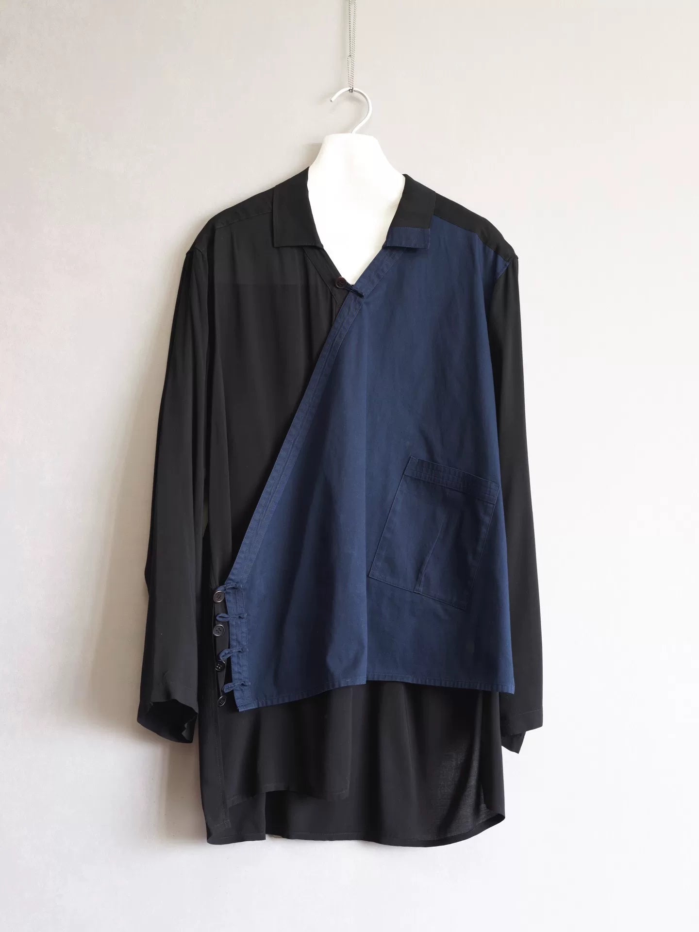 yohji yamamoto silk shirt with stains