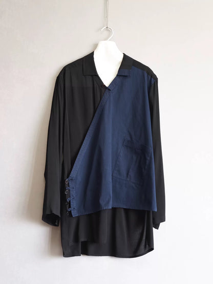 yohji yamamoto silk shirt with stains