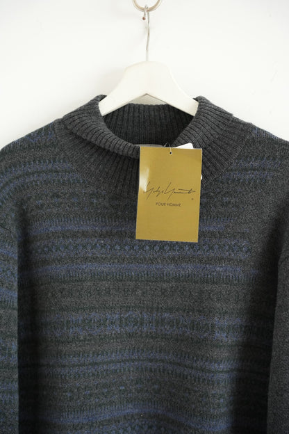 yohji yamamoto striped turtleneck sweater