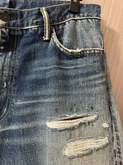 visvim journeyman crash jeans 20ss