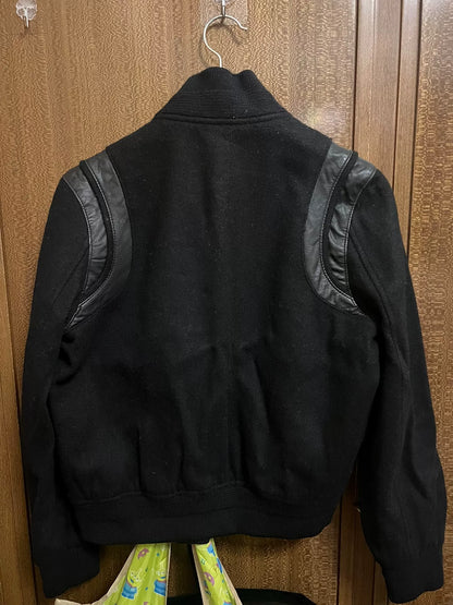 Saint Laurent Black Baseball Jacket