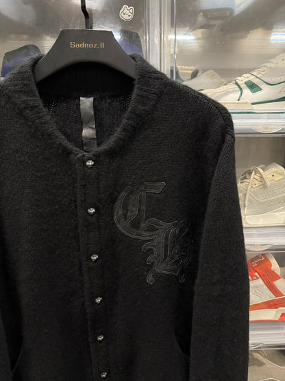 Chrome Hearts Black Cashmere Cardigan XL