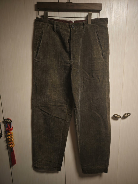 ziggy chen velvet green trousers size 48