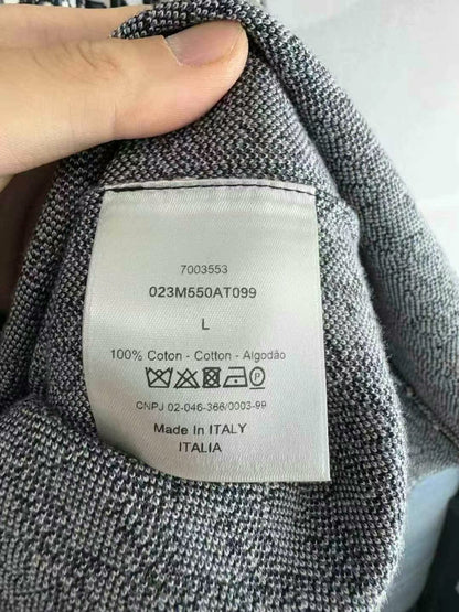 Dior Oblique Navy Cotton Long Sleeve Shirt