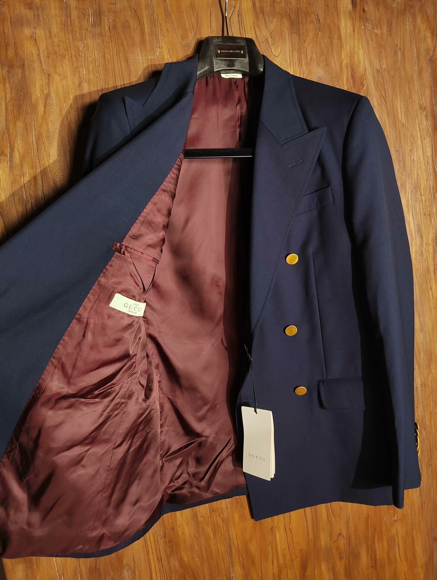 Gucci Double Breasted Blazer Navy Blue