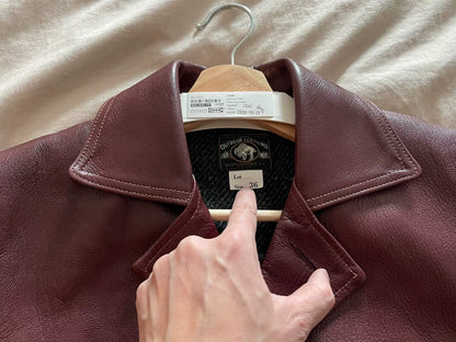 burgundy leather jacket with great condition