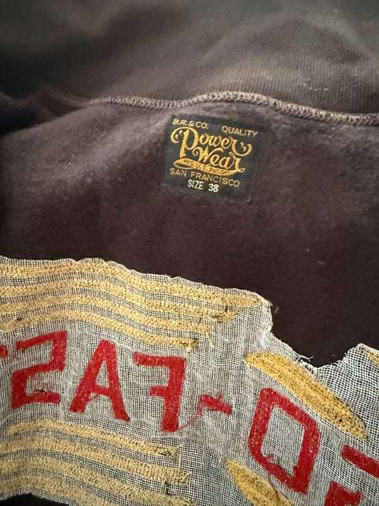 vintage Fleece Lined Motorcycle Cardigan