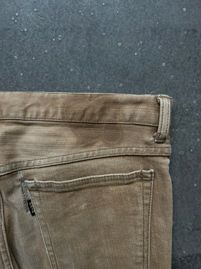 number nine skinny jeans in beige color