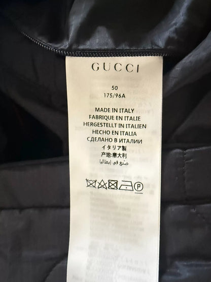 gucci quilted jacket with red and blue stripes