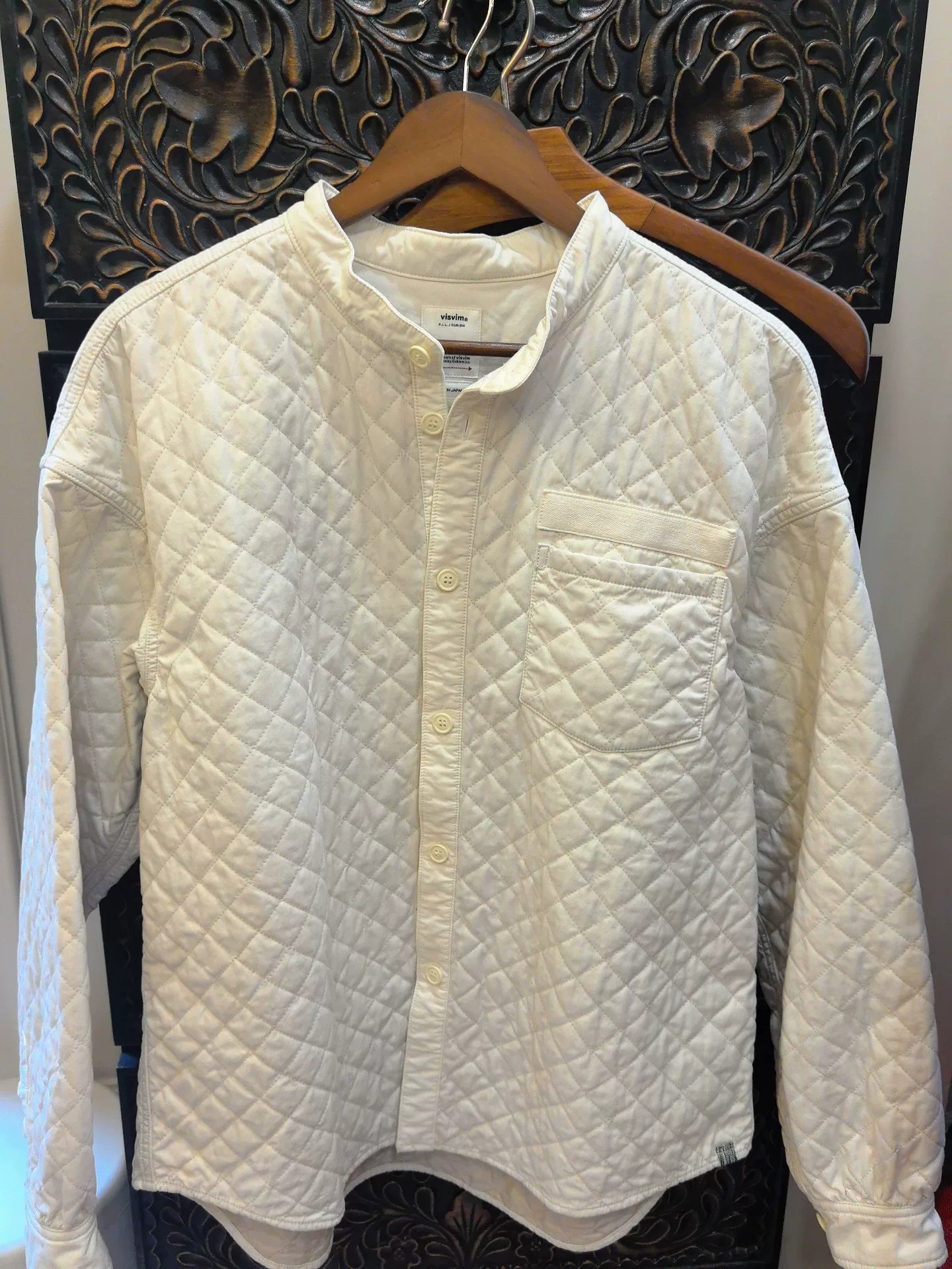 VISVIM Quilted Palmer LS Off White