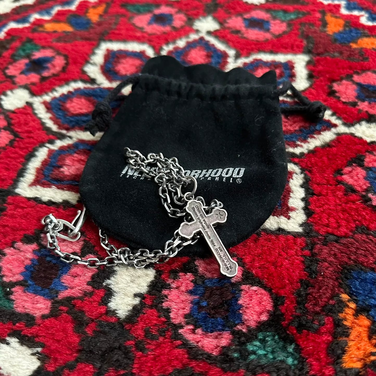 neighborhood silver cross necklace set