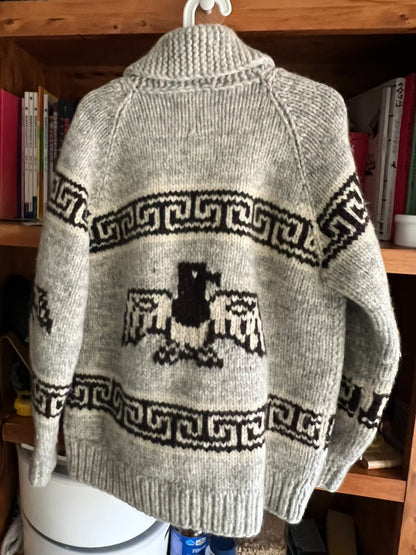 thick kanata cowichan wool sweater jacket