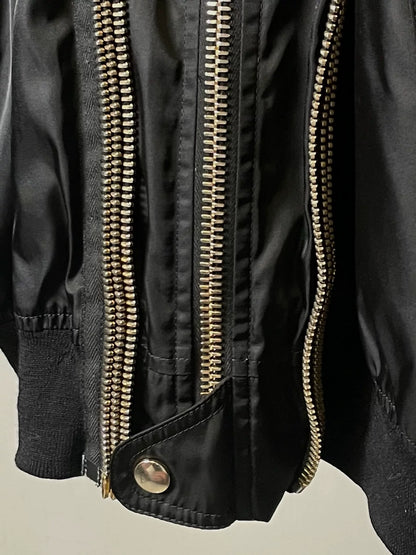 Alexander McQueen Black Gold Bomber Jacket