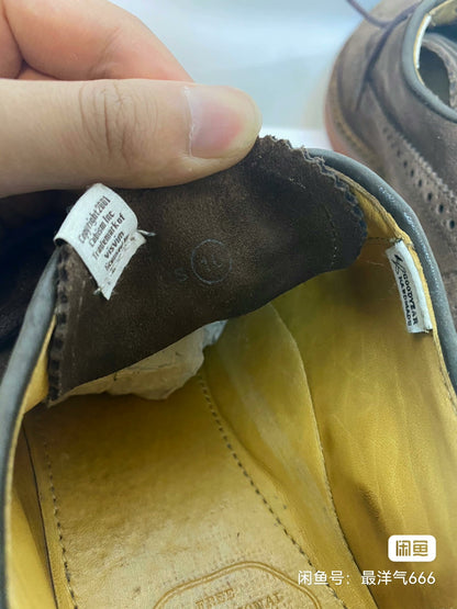 visvim brown brogue leather shoes