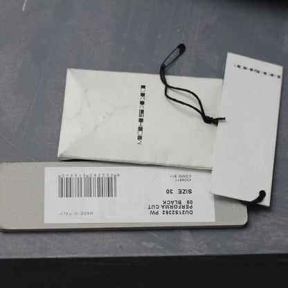 rick owens black waxed denim pants
