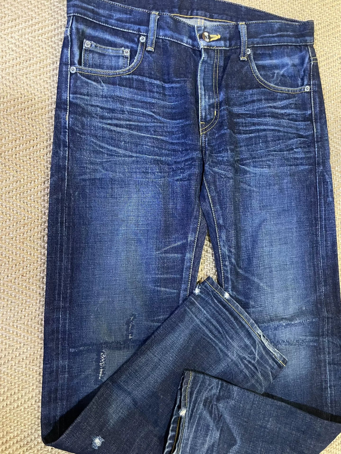 NEIGHBORHOOD 08EX Blue Line Distressed Jeans