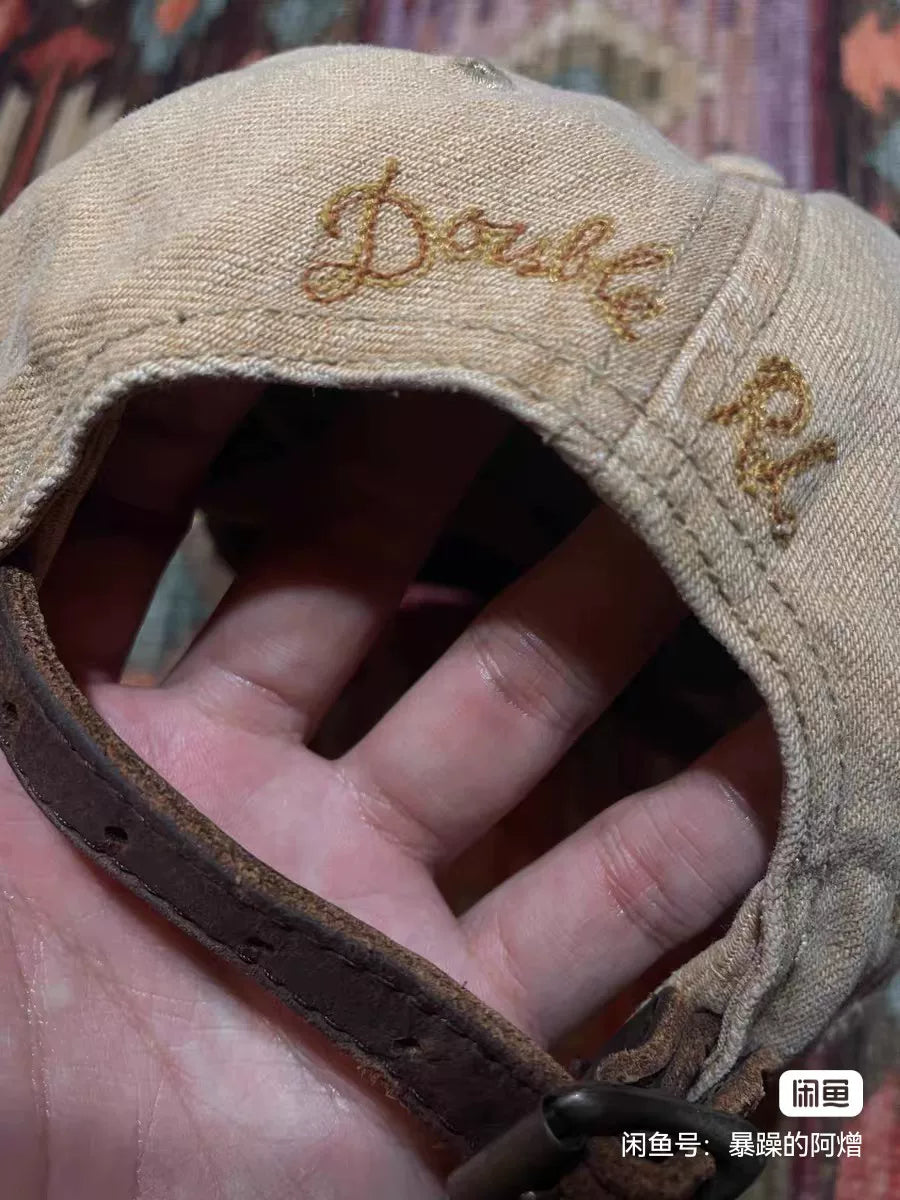 Double RL RRL Embroidered Bull Head Cap