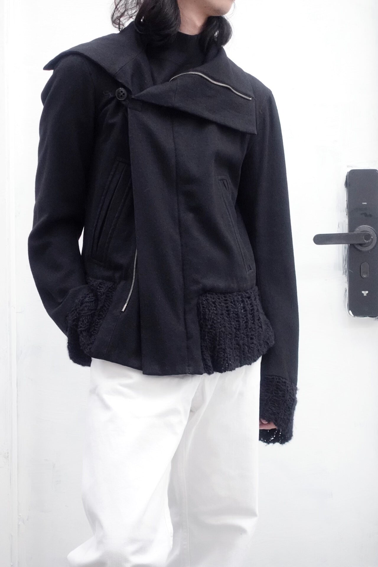 asymmetrical ninja jacket by ann demeulemeester
