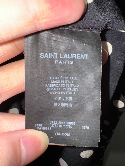 Saint Laurent 15FW Polka Dot Silk Shirt
