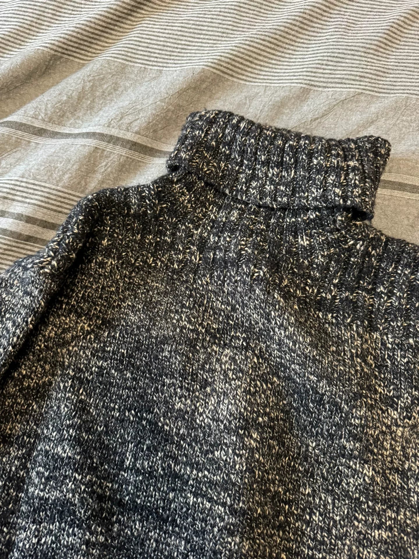 stylish high-neck knit sweater from RRL