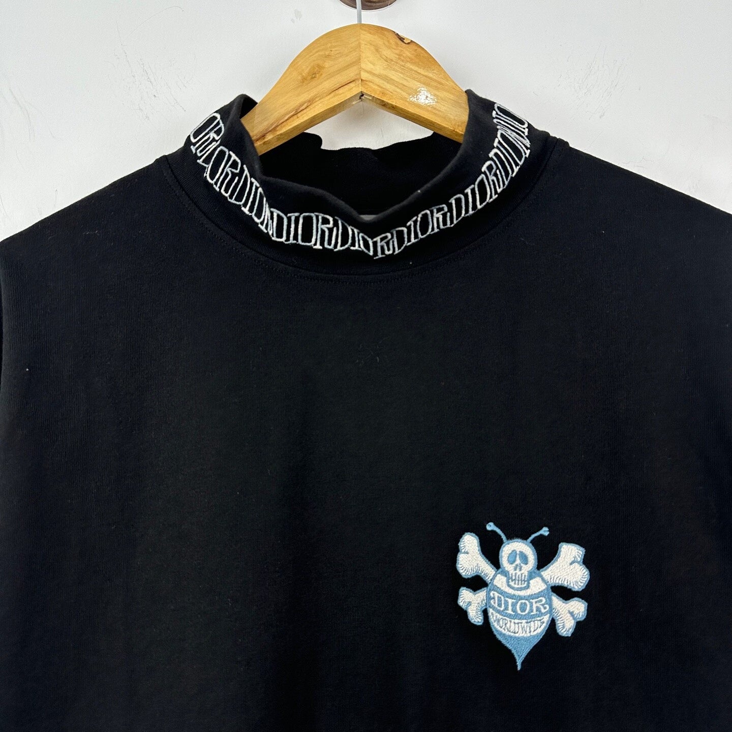 Dior Stussy Collaboration Embroidered Bee T-shirt