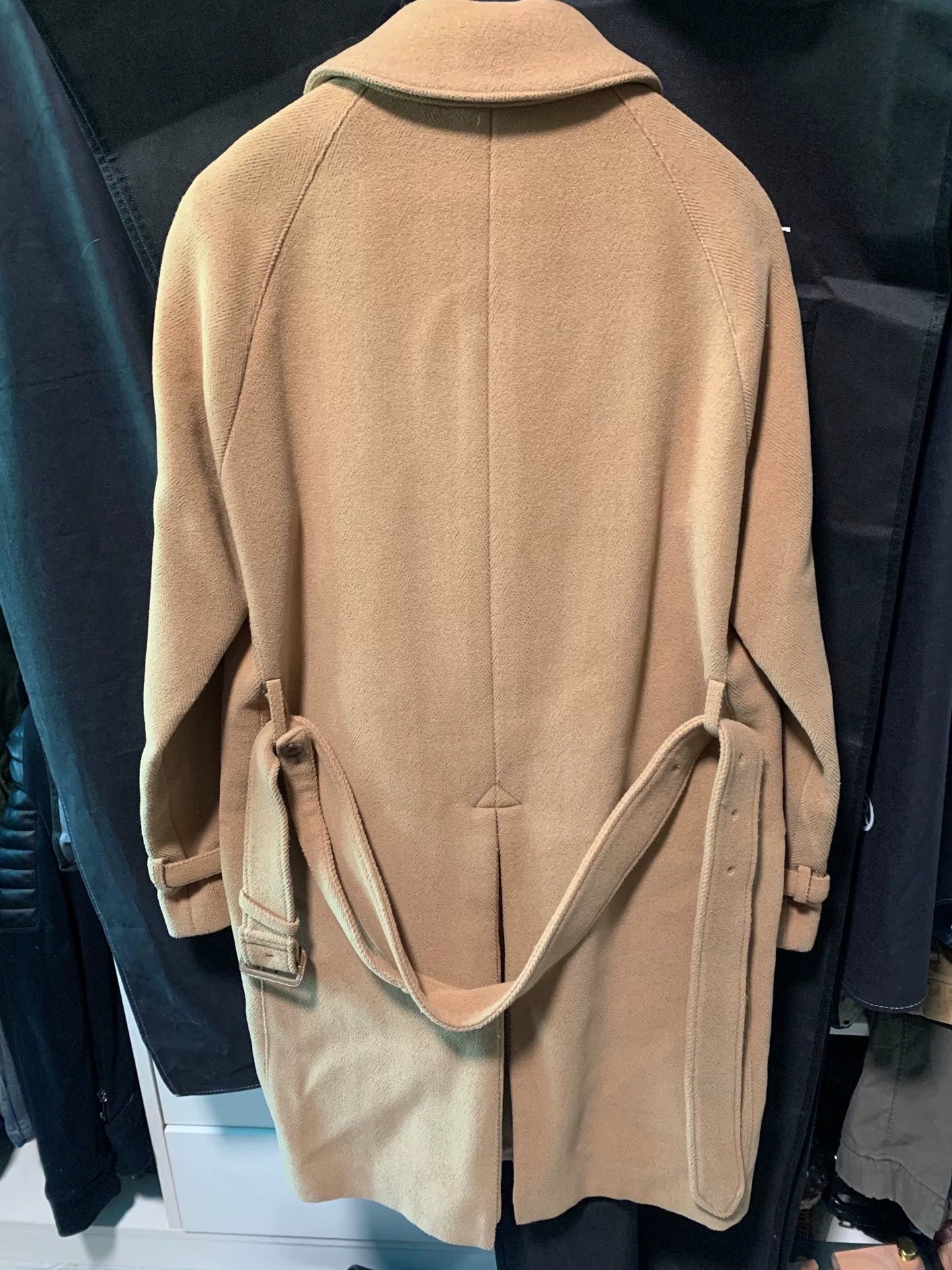 wool coat with belt for autumn winter