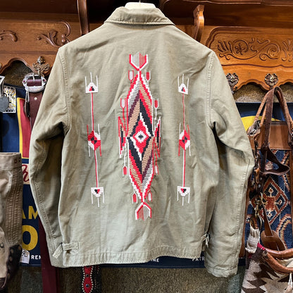 vintage embroidered double rl jacket